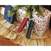 Tan Ruffle Christmas Tree Skirt with Ruffled Trim for Holiday Home Decor (50 in)