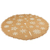 Juvale Rustic Burlap Christmas Tree Skirt, Round Fabric Tree Skirt, Holiday Decor (60 in)