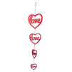 Valentine's Wooden Heart Hanging Ornament for Walls, Front Door, Ceiling (8 x 32 in)