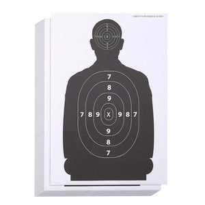 Juvale Shooting Range Paper Silhouette Targets for Firearms (17 x 25 in, 50 Sheets)