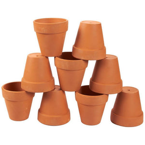 Juvale 9 Pack Terra Cotta Pots with Drainage Holes - 3.5 inches Mini Clay Flower Pots Perfect for Succulent Display, Cactus Nursery Planter, Indoor and Outdoor Plant