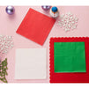 Christmas Party Decorations, Paper Napkins (Red, Green, White, 5 x 5 In, 210 Pack)