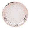 Rose Gold Confetti Party Bundle, Includes Paper Plates, Cups, and Napkins (24 Guests, 72 Pieces)
