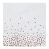 Rose Gold Foil Paper Napkins for Confetti Party (6.5 x 6.5 In, 50 Pack)