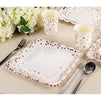 Rose Gold Plates with Scalloped Edging (9 x 9 In, 48-Pack)