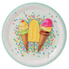 Ice Cream Party Supplies, Paper Plates, Napkins, Cups and Plastic Cutlery (Serves 24, 144 Pieces)