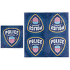 Police Party Bundle, Includes Plates, Napkins, Cups, Cutlery (24 Guests,144 Pieces)