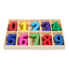 Wooden Numbers for Learning Games, Educational Tool (Rainbow Colors, 50 Pieces)