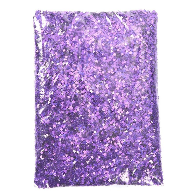 Star Confetti - Metallic Glitter Foil Confetti Star Sequins - Ideal for Balloons, Tables, Art Crafts, Wedding Festival Decor, Bachelorette Party Supplies, DIY Decorations - Purple, 0.1 Inches, 7-Ounce