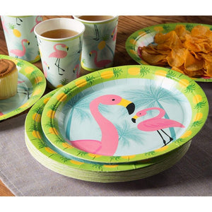 Flamingo Party Bundle Includes Plates, Napkins, Cups, and Cutlery (Serves 24,144 Pieces)