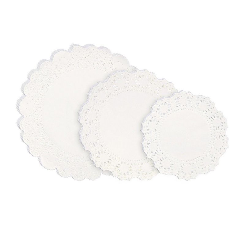 Paper Doilies, 100 Pieces 7.5 Lace Doilies Paper Round Decorative Paper Placemats Bulk for Cake, Desert, Wedding, Tableware Decoration
