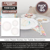 Lace Doilies Paper - 150-Piece Round Decorative Paper Placemats Bulk for Cake, Desert, Wedding, Tableware Decoration - 3 Assorted Sizes, 50 Pieces of Each Size, 6.5-Inch, 8.5-Inch, 10.5-Inch, White