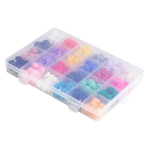 Bead Organizer and Storage Case with Assorted Beads for Jewelry Making  (Clear Pink)