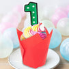 Tulip Cupcake Liners - 100-Pack Medium Baking Cups, Muffin Wrappers, Perfect for Birthday Parties, Weddings, Baby Showers, Bakeries, Catering, Restaurants, Red