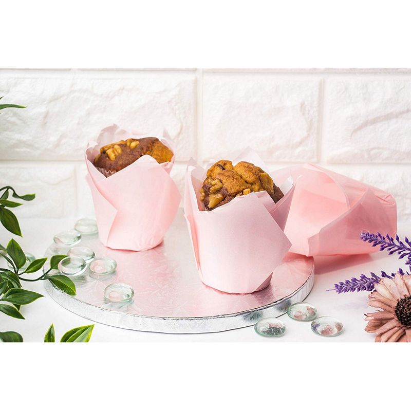 Greaseproof Tulip Cupcake Wrappers Muffin Liners Baking Cups for