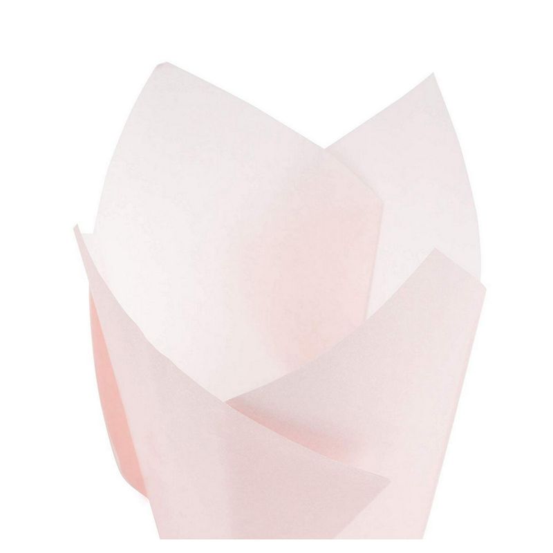 Tulip Cupcake Liners - 100-Pack Medium Baking Cups, Muffin Wrappers, Perfect for Birthday Parties, Weddings, Baby Showers, Bakeries, Catering, Restaurants, Baby Pink