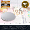 12-Pack Round Cake Boards, Cardboard Scalloped Cake Circle Bases, 10 Inches Diameter, Silver