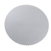 12-Pack Round Cake Boards, Cardboard Scalloped Cake Circle Bases, 10 Inches Diameter, Silver