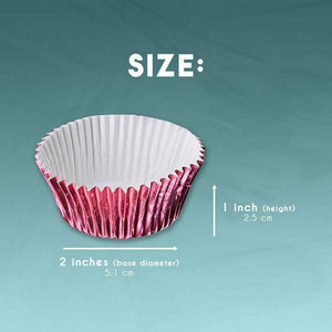 Pink Foil Cupcake Liners, Baking Cups (2 x 1 In, 200-Pack)