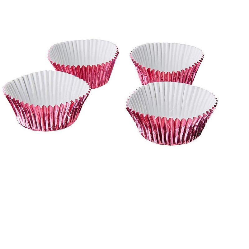 Pink Foil Cupcake Liners, Baking Cups (2 x 1 In, 200-Pack)