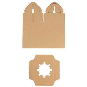 Kraft Paper Cupcake Boxes with Clear Display Window (100 Pack)