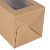 Kraft Paper Cupcake Boxes with Clear Display Window (100 Pack)
