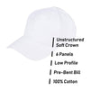 Juvale Plain Baseball Caps (Adult Size, White, 24-Pack)