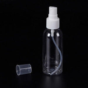 40 Pack Fine Mist Clear Spray Bottles 2.7oz with Pump Spray Cap, Reusable and Refillable Small Empty Plastic Bottles for Travel, Essential Oils, Perfumes