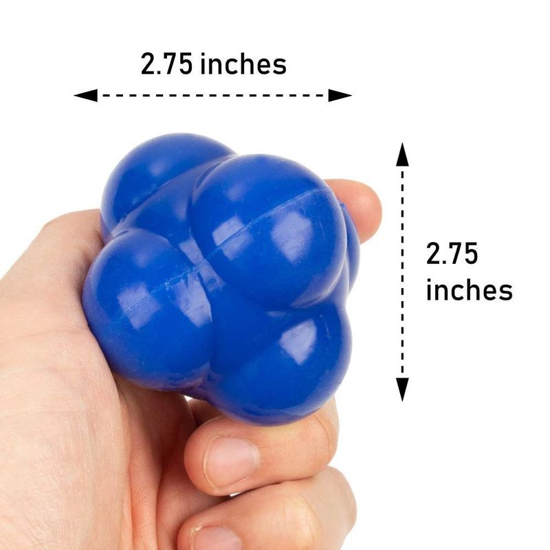 Rubber Reaction Bounce Balls for Coordination, Agility, Speed, Reflex Training (2 Pack)