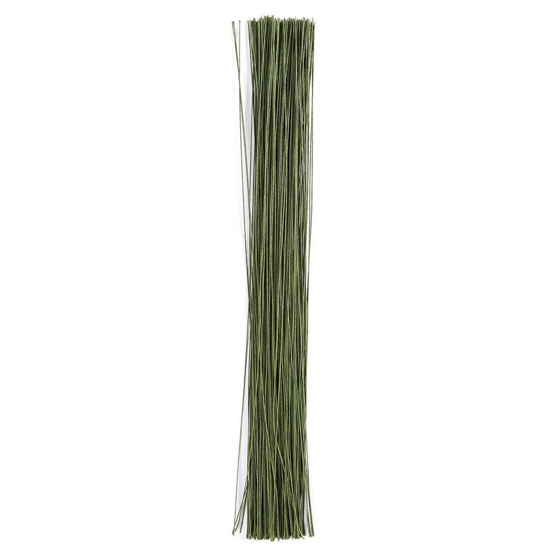 Juvale Green Floral Wire, 24 Gauge (16 in, 200-Pack)