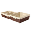 Juvale Wicker Basket, Woven Storage Baskets (Light Brown, 3 Pieces)