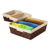 Juvale Wicker Basket, Woven Storage Baskets (Light Brown, 3 Pieces)