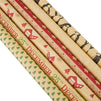 Christmas Wrapping Paper, 6 Kraft Holiday Designs (30 x 120 In, 6 Pack)