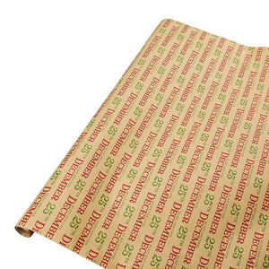 Christmas Wrapping Paper, 6 Kraft Holiday Designs (30 x 120 In, 6 Pack)