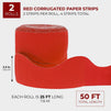 Scalloped Bulletin Board Strips, Classroom Decorations, 50-Feet Roll (2 Inches, Red, 2-Pack)