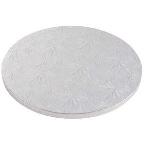 Juvale Cake Boards Rounds - 3 Piece Silver Foil Pizza Base Disposable Cake Drums, Corrugated Paper Board, 14 Inches in Diameter