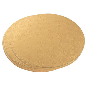 Round Cake Boards for Baking (12 In, Gold, 3 Pack)