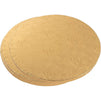 Cake Boards Rounds - 3 Piece Gold Foil Pizza Base Disposable Drum Circles, Corrugated Paper Board, FDA Approved, 14 Inches in Diameter