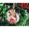 Round Photo Ornament for Christmas Tree Decor (2.75 x 4.7 in, 4 Pack)