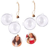 Round Photo Ornament for Christmas Tree Decor (2.75 x 4.7 in, 4 Pack)