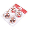 Round Photo Ornament for Christmas Tree Decor (2.75 x 4.7 in, 4 Pack)