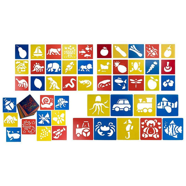 Drawing Stencils - 54-Pack Plastic Animal Stencil Templates, Hollow Out Drawing Templates for Craft Projects, Scrapbooking, Cards, Journaling, Painting Learning, Random, 5.6 x 6 Inches