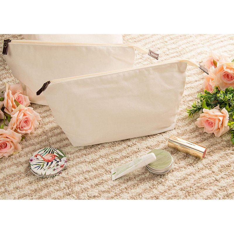 White Travel Makeup Bag for Women (6 Pack)