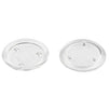 Juvale Pillar Candle Holder Plates - 12-Pack 4-inch Basic Round Glass Pillar Candle Holders Wedding, Spa, Home, Party Decoration, Clear, 4 inches in Diameter
