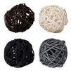 Whicker Rattan Balls, Decorative Orbs Vase Filler for Home Decor (2 in, 4 Colors)