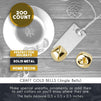 Mini Gold Jingle Bells for Crafts, Christmas Decorations (0.5 Inches, 200 Pack)