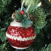 Rustic Christmas Tree Ornaments, Holiday Decorations (2.9 x 5.4 x 2.9 in, 6 Pack)