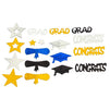 Graduation Party Supplies, Class of 2021 Confetti (Gold, Blue, Silver, Black, 2 oz)