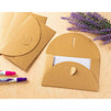 Gift Envelopes - 24 Pack Colorful Craft Photo Envelopes with Heart Clasps - Includes White Postcard Inside, Paper, Golden, 6.8 x 4.3 Inches
