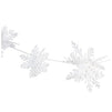 Juvale Christmas Snowflake Garland - 6-Pack 3D White Paper Snowflake Banner Decoration, Festive Holiday Hanging for Home, Office, Party Supplies, 8 Feet